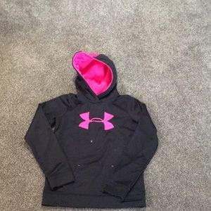 Girls under armour hoodie sz youth medium .